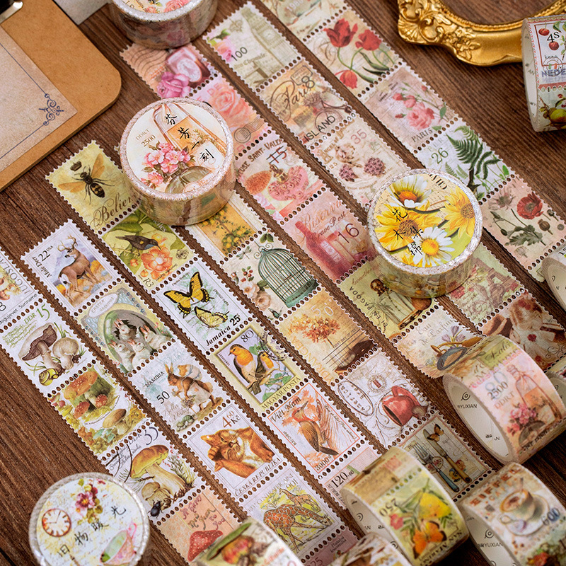 Vintage Collectible Stamps - 1pcs/1lot Decorative Adhesive Tapes Vintage Stamp