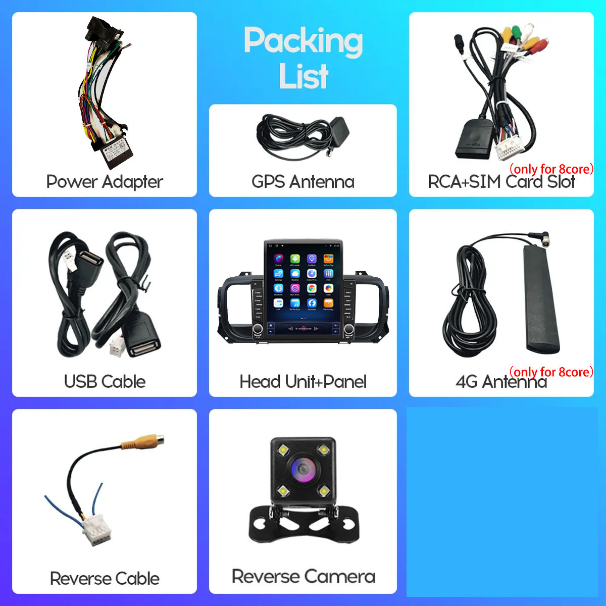 8Core 8+128G Carplay Auto Car  - Cassette Tape Head 评论和价格