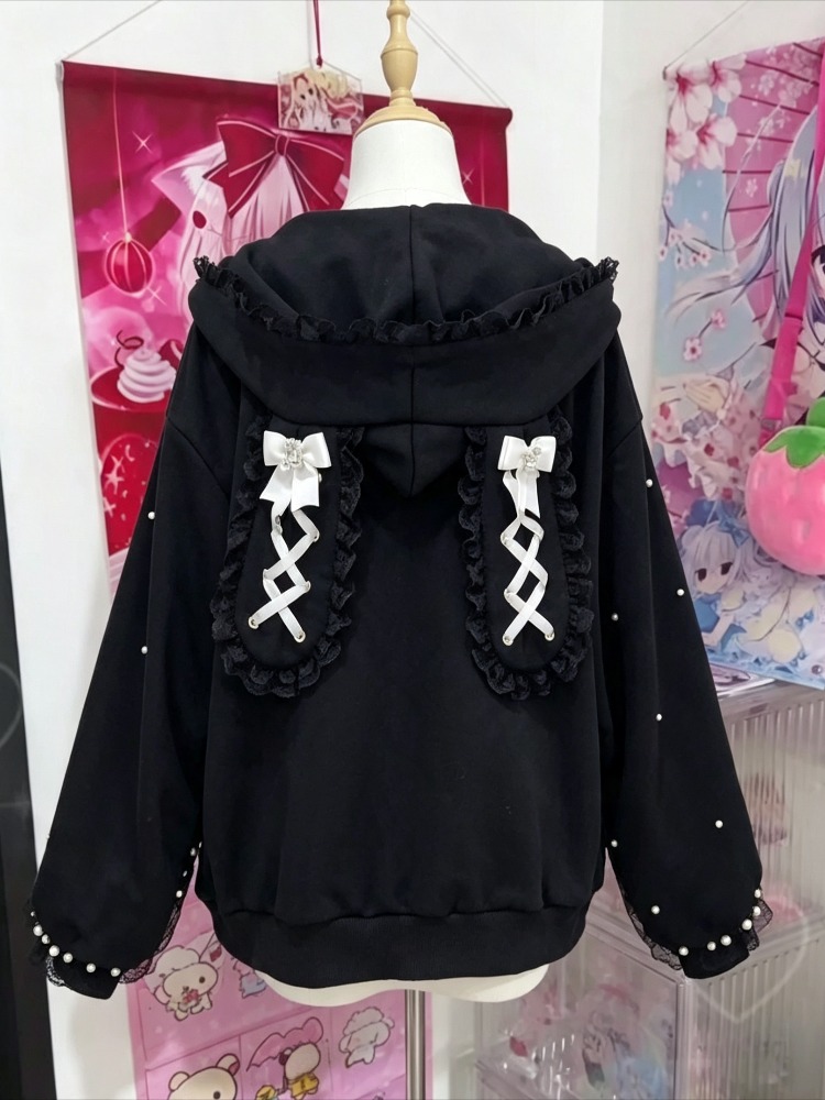 Sweet Y2K Kawaii Women Zip‑Up  - Vintage Zip Hoodie 评论和价格