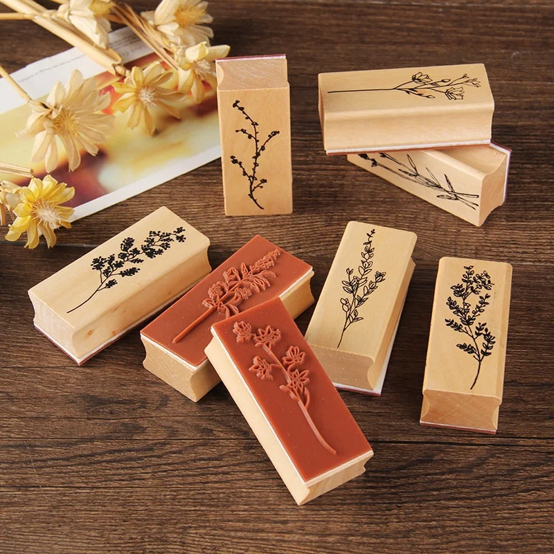 Vintage Plant Tree Wooden Rubb - Vintage Collectible Stamps 评论和价格