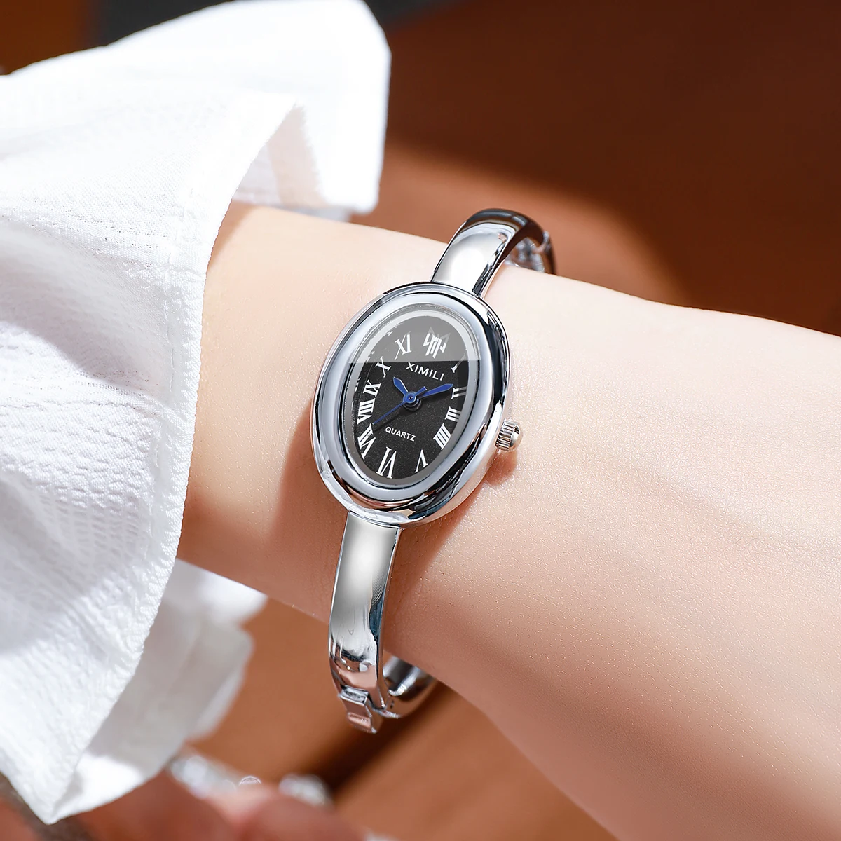 2026XIMILI Vintage Oval Bangle - Vintage Watch Crystal 评论和价格